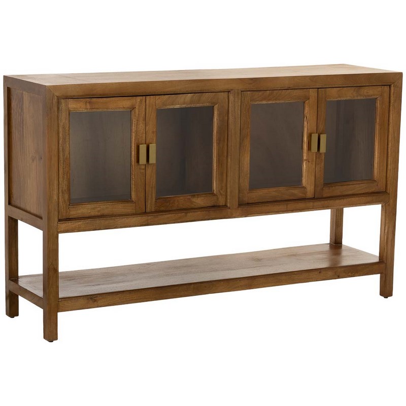 Aparador Colonial 4 Puertas Acristaladas Madera Serie Albre Aparador Colonial 4 Puertas Acristaladas Madera Serie Albre