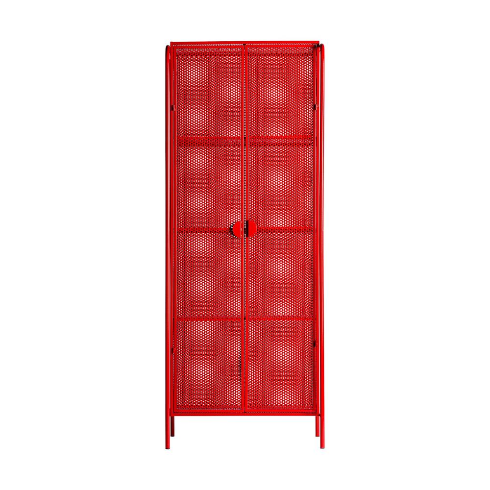 Armario 2 Puertas Metalico Rojo Estilo Industrial Serie Arvert Armario 2 Puertas Metalico Rojo Estilo Industrial Serie Arvert