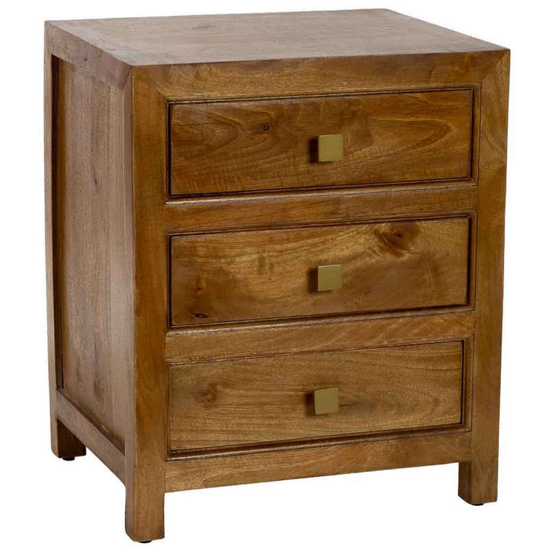 Mesita Colonial 3 Cajones Madera Maciza Serie Albre Mesita Colonial 3 Cajones Madera Maciza Serie Albre