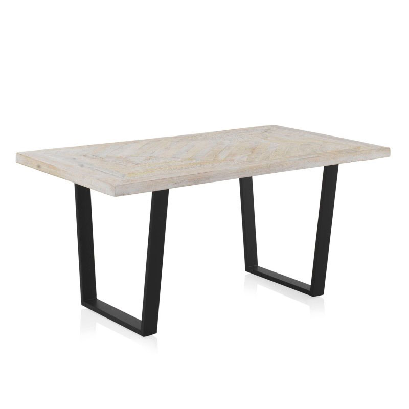 Mesa Comedor Estilo Industrial Acero y Madera