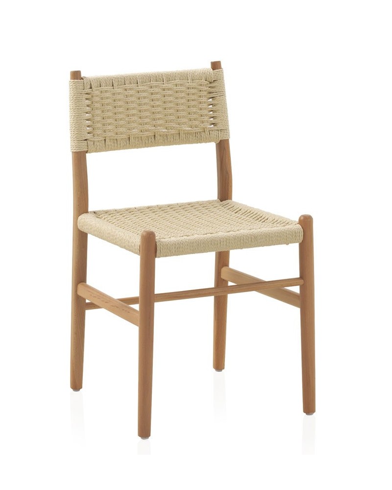 Silla madera haya asiento respaldo cuerda serie actual