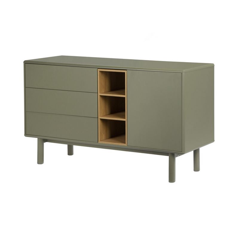 Aparador Actual Verde 1 Puerta 3 Cajones Serie Mollaris Aparador Actual Verde 1 Puerta 3 Cajones Serie Mollaris