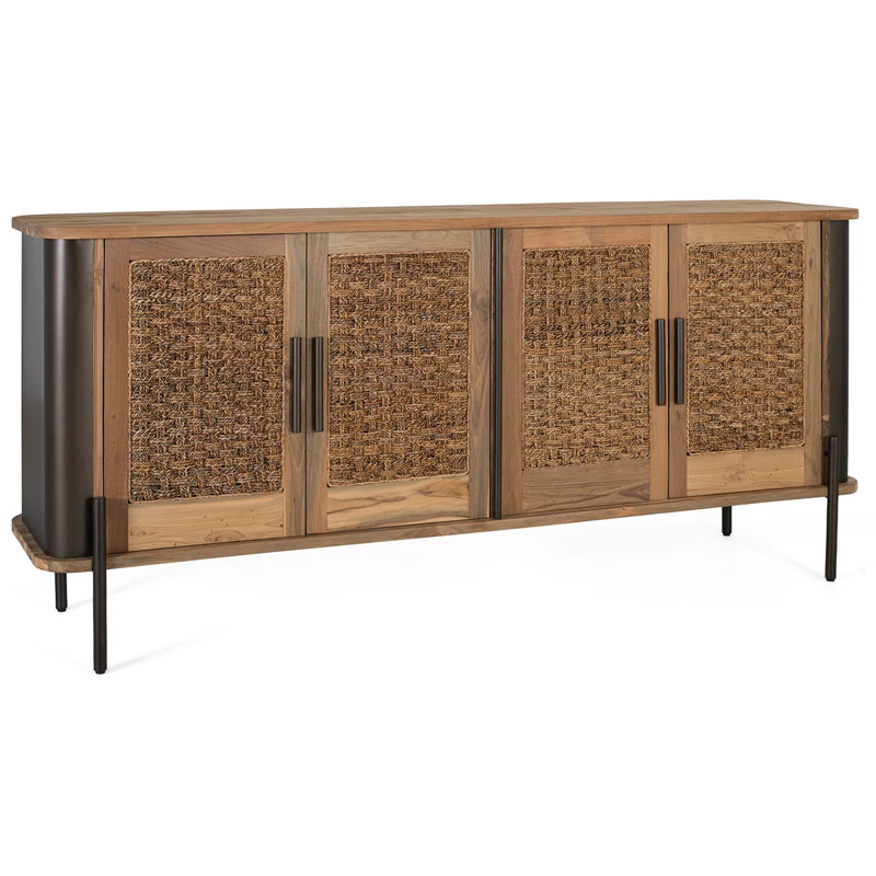 Aparador Industrial Madera Metal y Cuerda 4 Puertas Cordas Aparador Industrial Madera Metal y Cuerda 4 Puertas Cordas