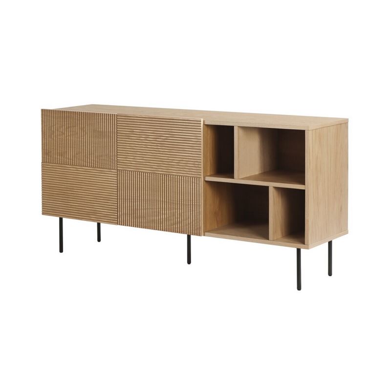 Aparador Moderno 2 Puertas Estantes Madera Roble Bester Aparador Moderno 2 Puertas Estantes Madera Roble Bester