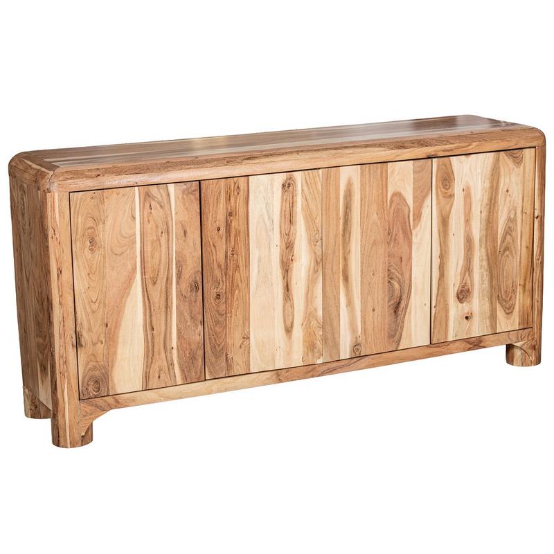 Aparador Rustico Cantos Redondos 4 Puertas Acacia Serie Anzar Aparador Rustico Cantos Redondos 4 Puertas Acacia Serie Anzar