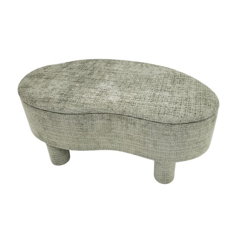 Banco Baul Descalzadora Oval Tapizado Verde - Agall Banco Baul Descalzadora Oval Tapizado Verde - Agall