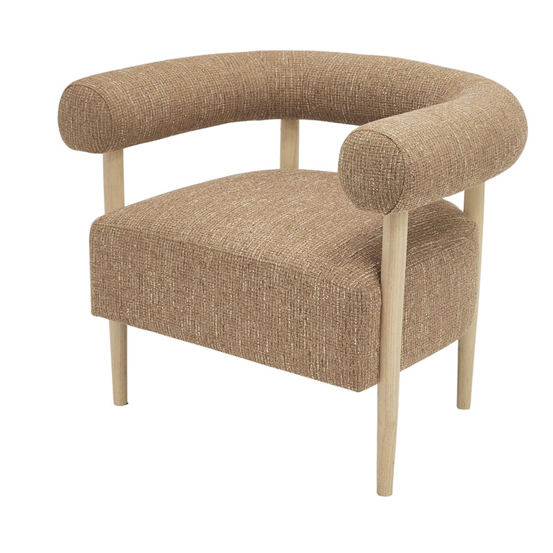 Butaca Sillon Madera y Tapizado Caramelo Serie Mere Butaca Sillon Madera y Tapizado Caramelo Serie Mere