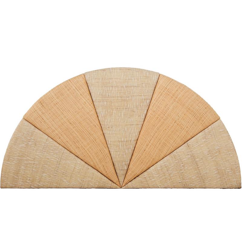 Cabecero 150 Semicircular Acolchado Tejido Rafia Achey Cabecero 150 Semicircular Acolchado Tejido Rafia Achey