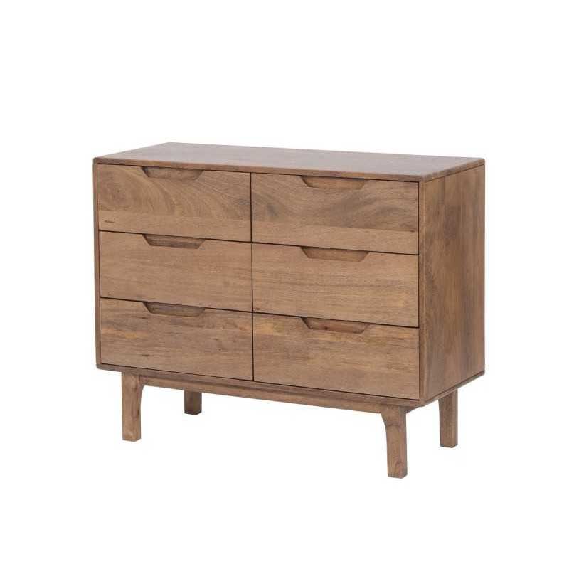 Comoda Dormitorio Actual 6 Cajones Color Nogal Claro Alort Comoda Dormitorio Actual 6 Cajones Color Nogal Claro Alort