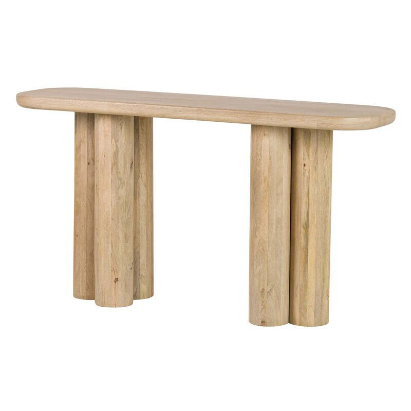 Consola Recibidor de 140 cm Madera Mango Natural Serie Felo Consola Recibidor de 140 cm Madera Mango Natural Serie Felo