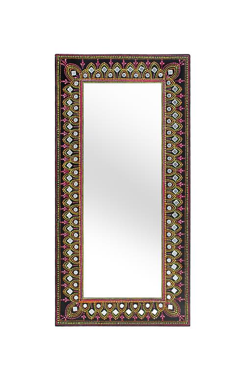 Espejo Colores Estilo Oriental Chino Pintado a Mano Serie Dalian Espejo Colores Estilo Oriental Chino Pintado a Mano Serie Dalian
