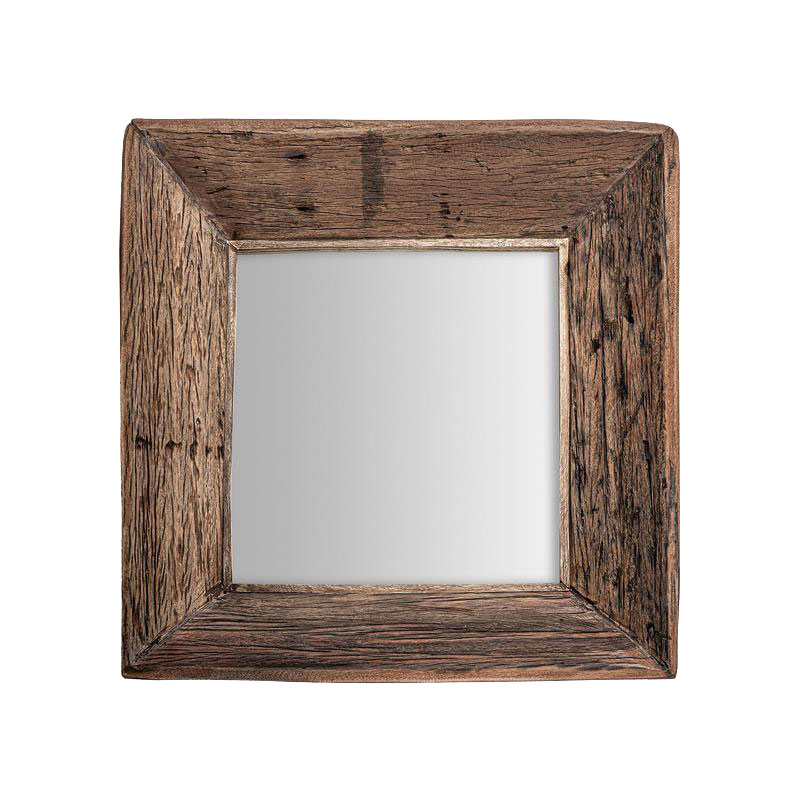 Espejo Cuadrado Rustico Madera Reciclada - Serie Walding Espejo Cuadrado Rustico Madera Reciclada - Serie Walding