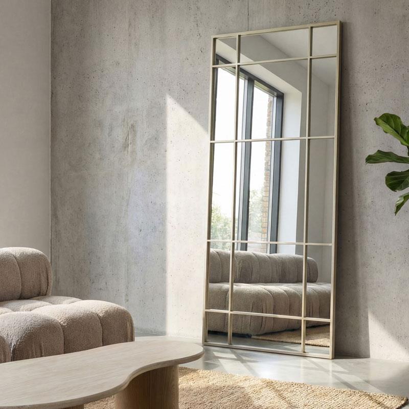 Espejo Rectangular Ventana color topo Serie Ainans Espejo Rectangular Ventana color topo Serie Ainans