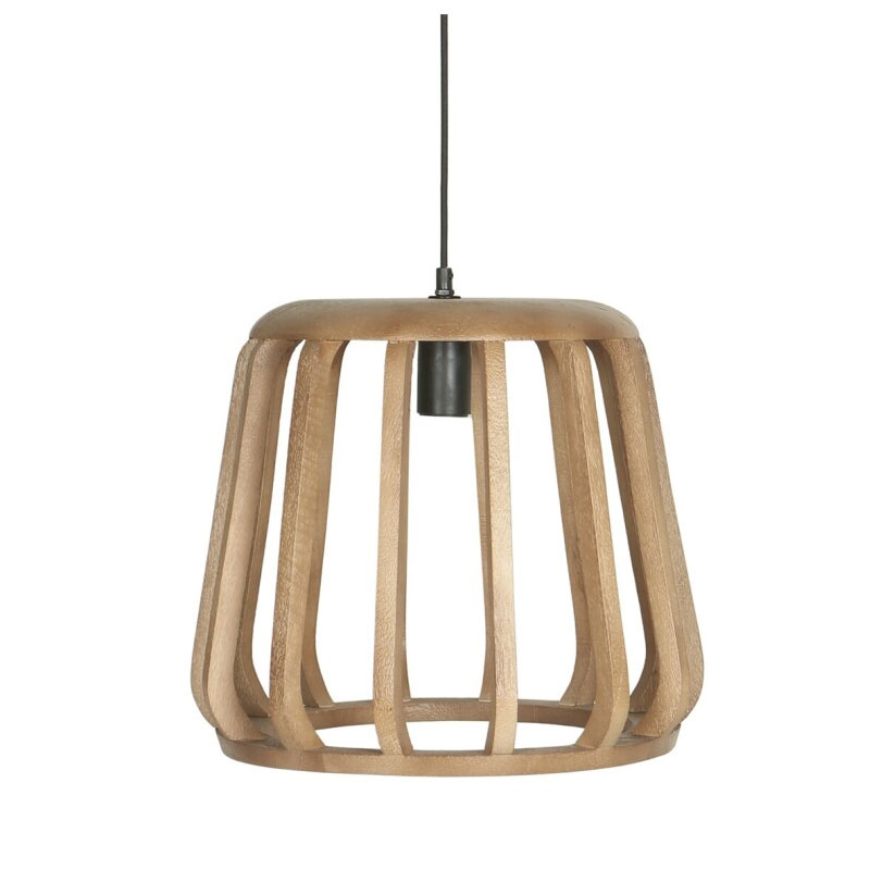 Lampara Colgante Madera Color Toffe - Serie Aliquo Lampara Colgante Madera Color Toffe - Serie Aliquo