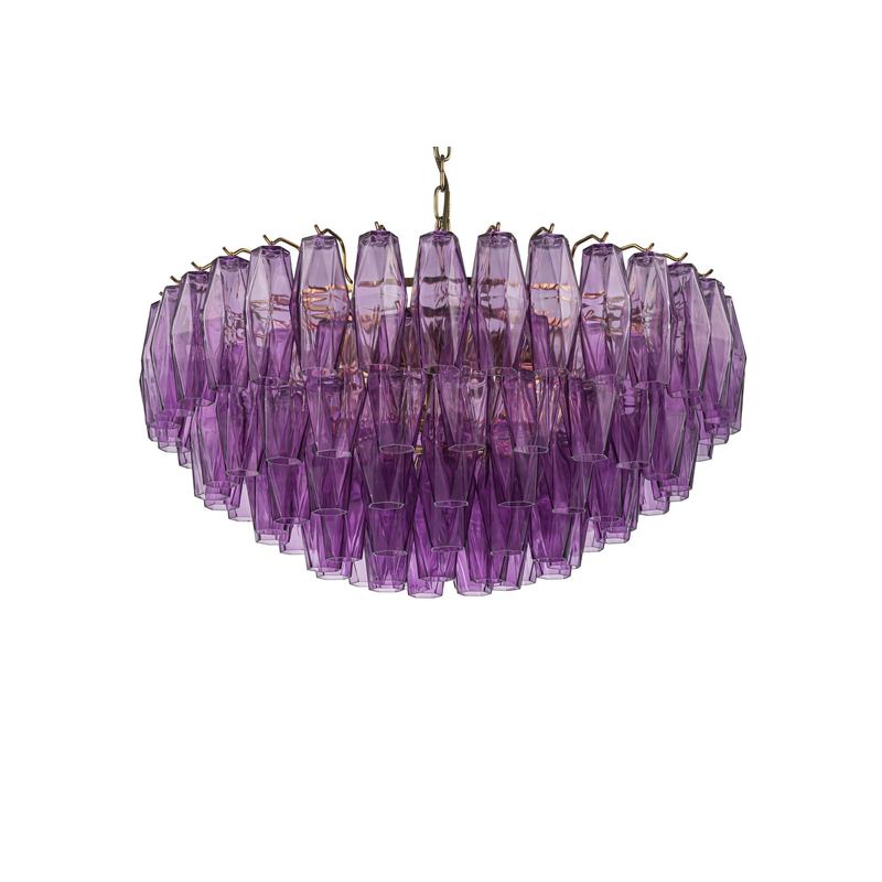 Lampara de Techo Vintage Cristal Morado y Metal - Serie Argaya Lampara de Techo Vintage Cristal Morado y Metal - Serie Argaya