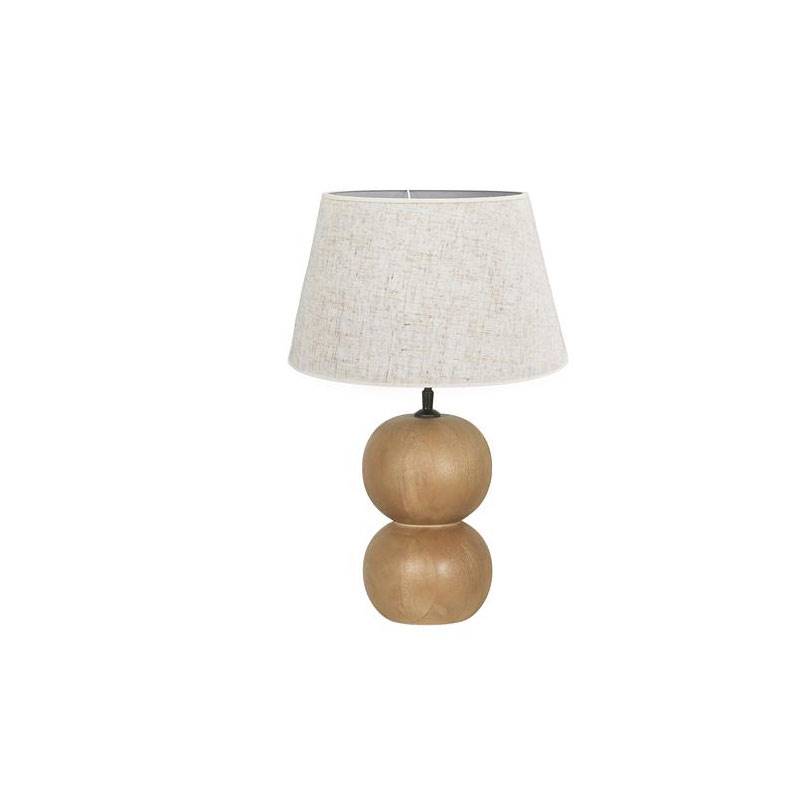 Lampara Sobremesa Baja Rustica Madera Toffe - Serie Aleot Lampara Sobremesa Baja Rustica Madera Toffe - Serie Aleot