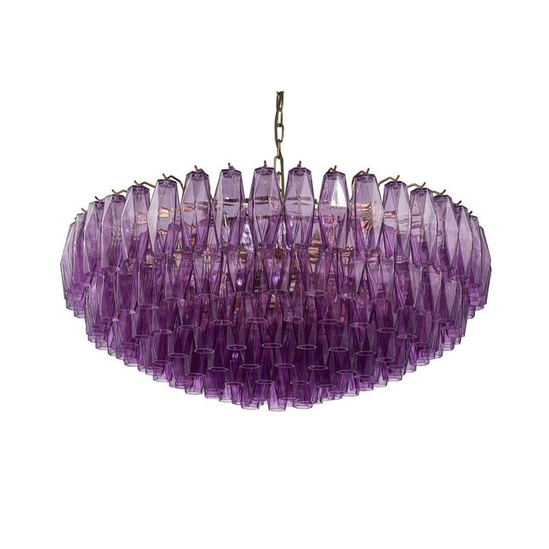 Lampara Techo Vintage Cristal Morado y Metal 90 cm Argaya Lampara Techo Vintage Cristal Morado y Metal 90 cm Argaya