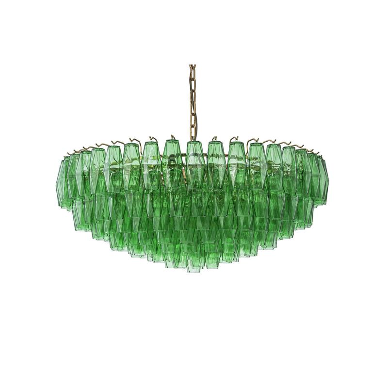 Lámpara de Techo Vintage Petalos Cristal Verde y Metal Argaya Lámpara de Techo Vintage Petalos Cristal Verde y Metal Argaya