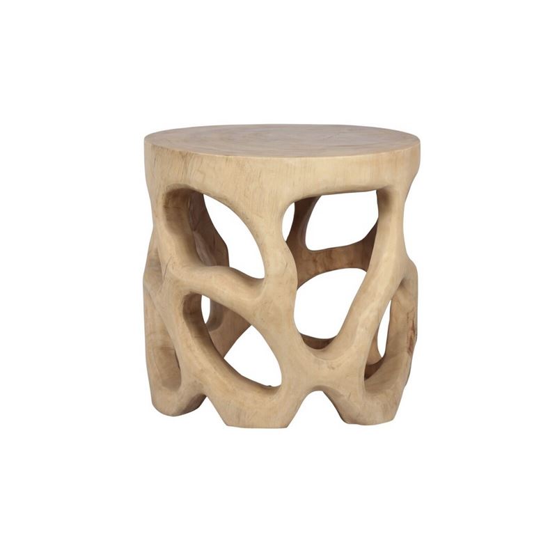 Mesa Auxiliar Redonda Tronco de Suar Natural Serie Agrelo Mesa Auxiliar Redonda Tronco de Suar Natural Serie Agrelo