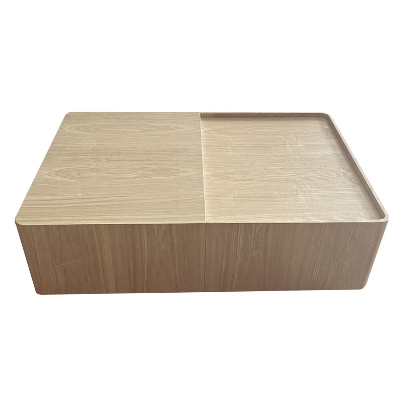 Mesa Centro Extensible con Almacenaje Madera Fresno Nereide Mesa Centro Extensible con Almacenaje Madera Fresno Nereide