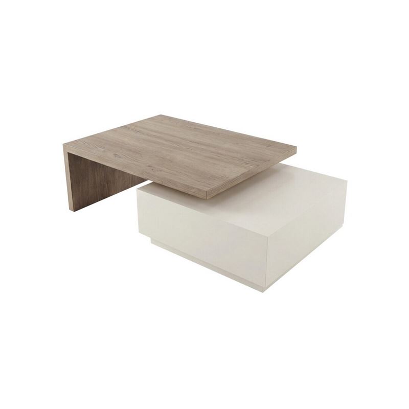 Mesa Centro Modernista Bicolor Extensible con Cajon Aigle Mesa Centro Modernista Bicolor Extensible con Cajon Aigle