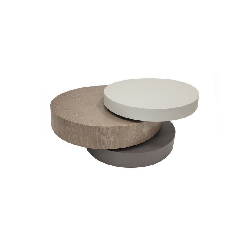 Mesa Centro Modernista Giratoria Redonda 3 Cuerpos Aigle Mesa Centro Modernista Giratoria Redonda 3 Cuerpos Aigle