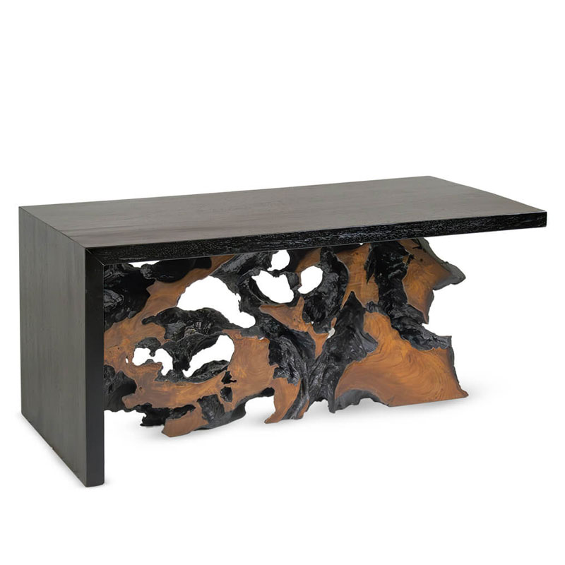 Mesa Centro Rustica Madera y Raiz de Teca - Serie Arceda Mesa Centro Rustica Madera y Raiz de Teca - Serie Arceda