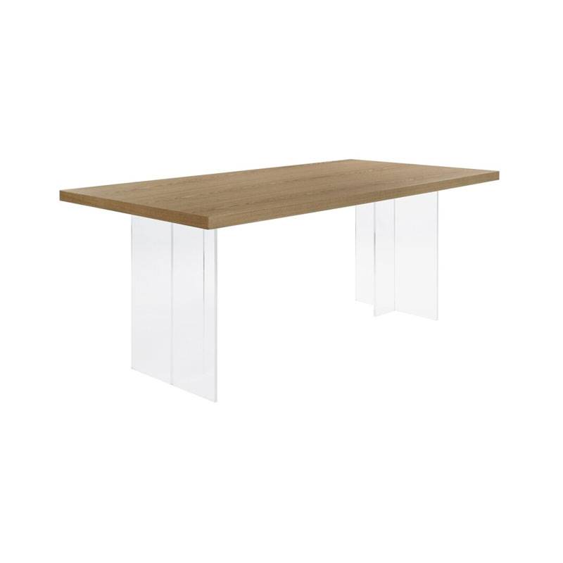 Mesa Comedor Actual de 180 X 90 Tapa Madera - Serie Aguade Mesa Comedor Actual de 180 X 90 Tapa Madera - Serie Aguade