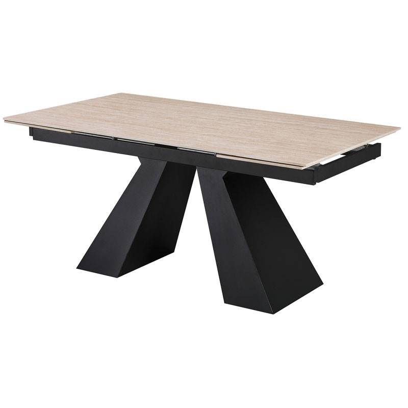 Mesa Comedor Extensible de 160 a 240 Metal y Porcelanico Aguade Mesa Comedor Extensible de 160 a 240 Metal y Porcelanico Aguade
