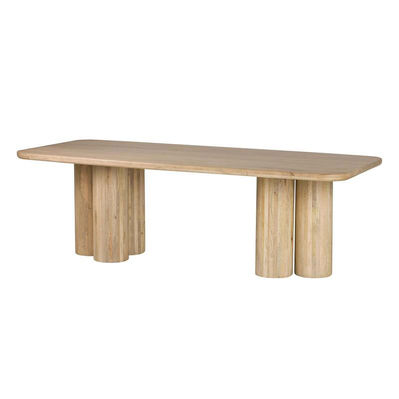 Mesa Comedor Grande 240 Madera Mango Natural Serie Felo Mesa Comedor Grande 240 Madera Mango Natural Serie Felo