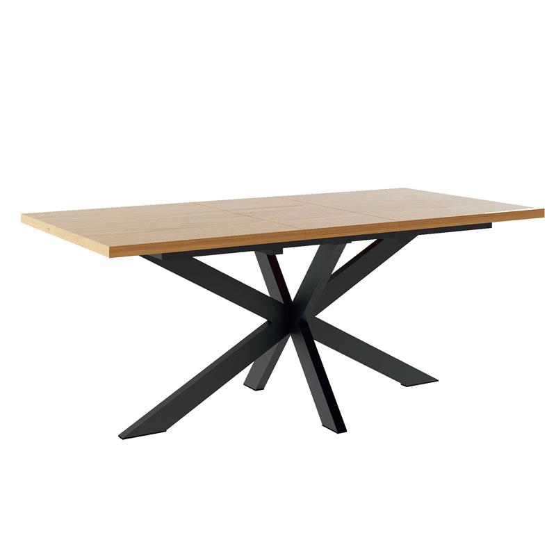 Mesa Comedor Industrial Extensible Madera Miel Serie Anube Mesa Comedor Industrial Extensible Madera Miel Serie Anube