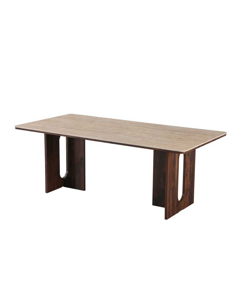 Mesa Comedor Rectangular Actual 200 cm Nogal Serie Allois Mesa Comedor Rectangular Actual 200 cm Nogal Serie Allois