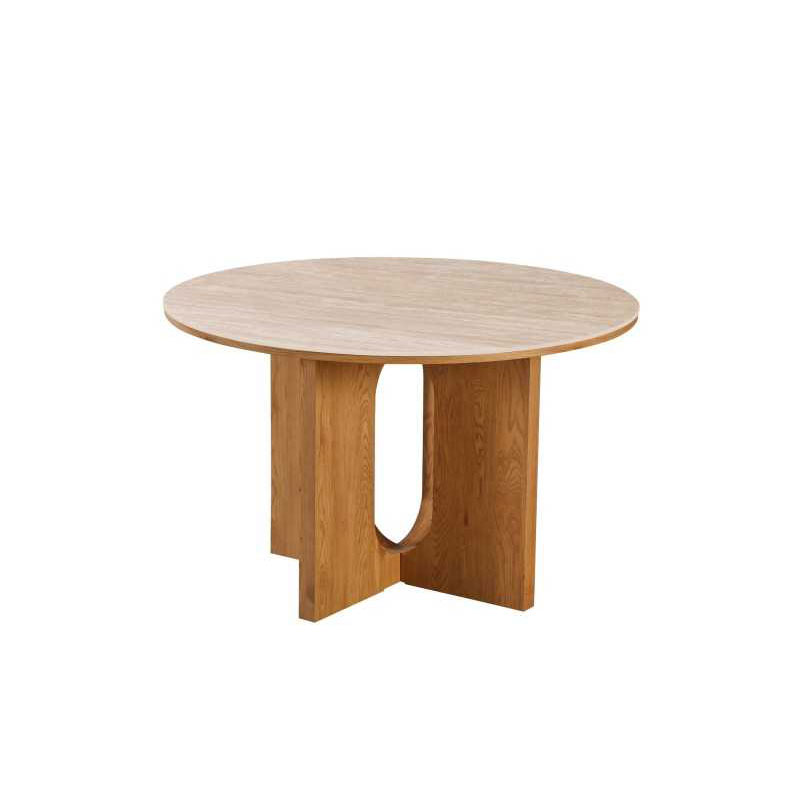 Mesa Comedor Redonda 120 cm Roble Actual - Serie Abial Mesa Comedor Redonda 120 cm Roble Actual - Serie Abial