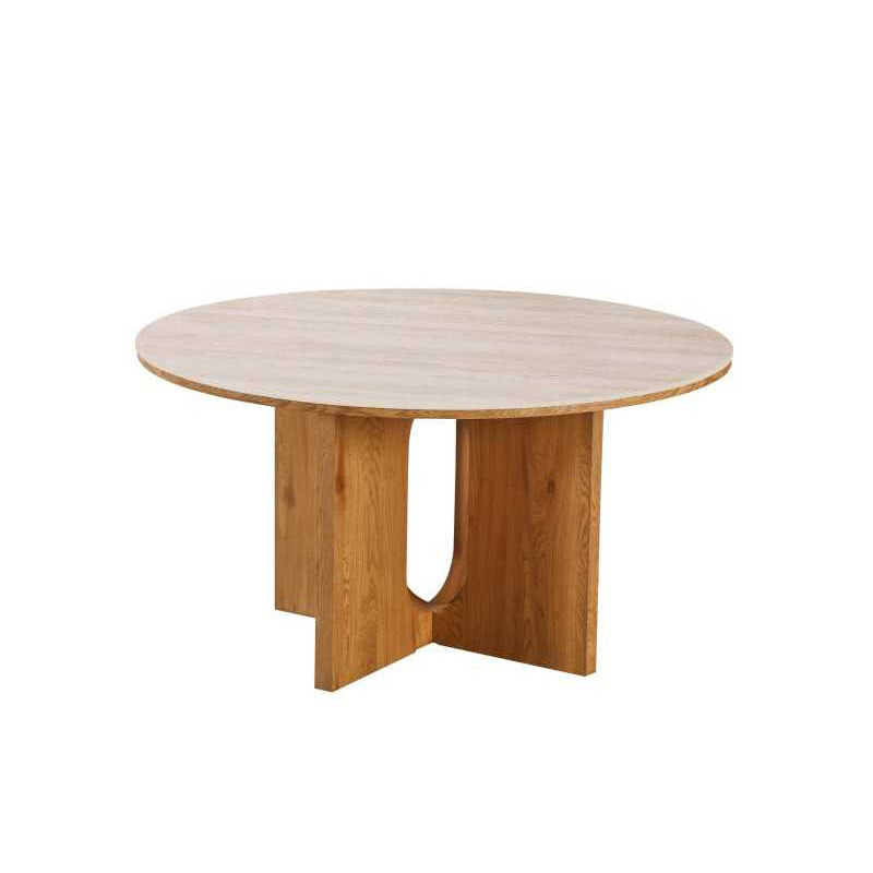 Mesa Comedor Redonda 140 cm Roble Actual - Serie Abial Mesa Comedor Redonda 140 cm Roble Actual - Serie Abial