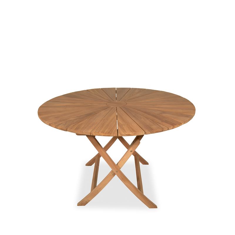 Mesa Plegable Redonda Jardin Teka Natural - Serie Brisa Mesa Plegable Redonda Jardin Teka Natural - Serie Brisa