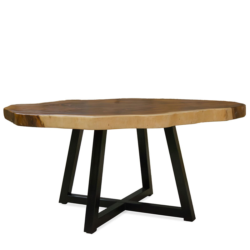 Mesa Redonda Rustica Tronco de Suar y Forja - Serie Arcales Mesa Redonda Rustica Tronco de Suar y Forja - Serie Arcales