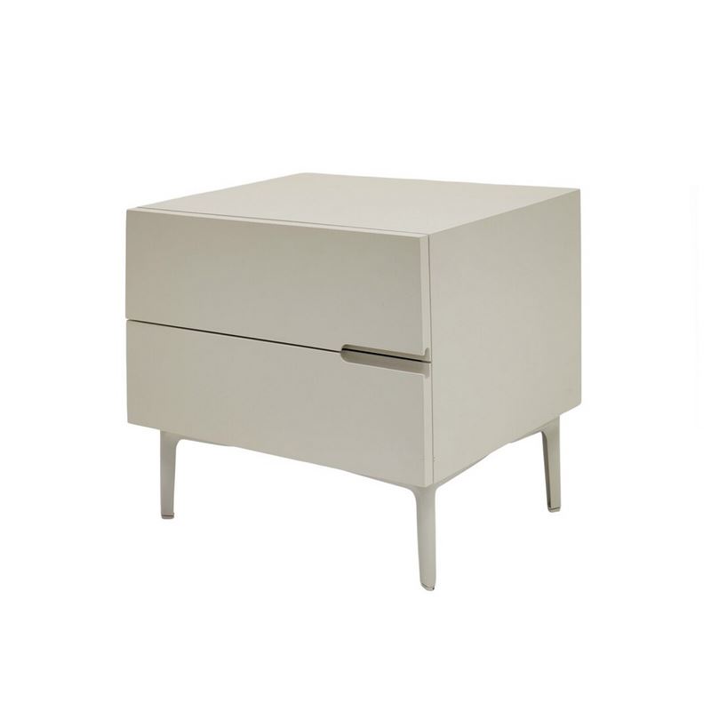 Mesita de Noche 2 Cajones Color Arena Serie Ivants Mesita de Noche 2 Cajones Color Arena Serie Ivants