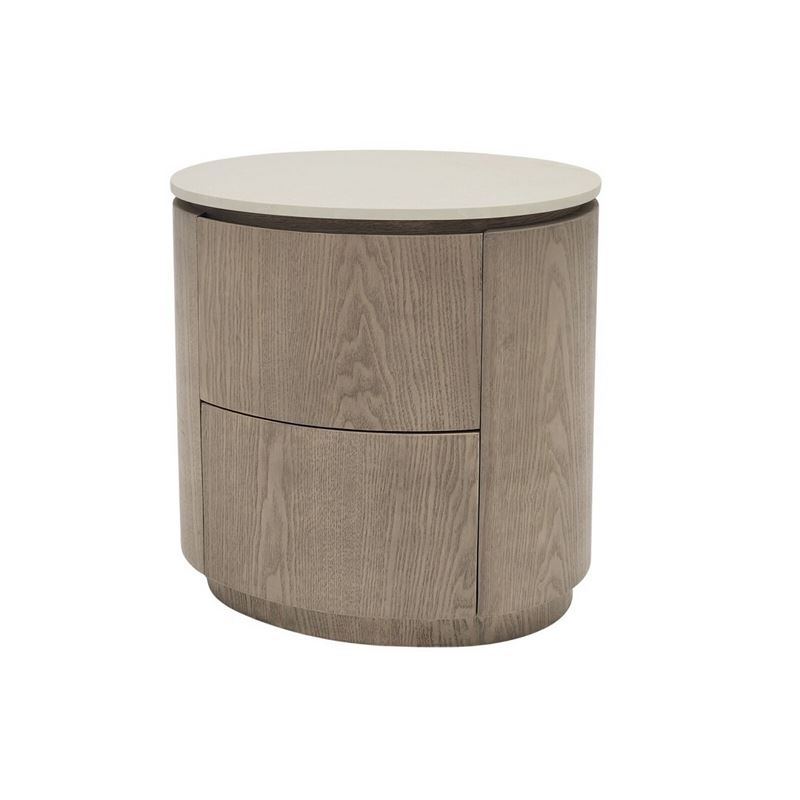 Mesita de Noche 2 Cajones Fresno Lavado Serie London Mesita de Noche 2 Cajones Fresno Lavado Serie London