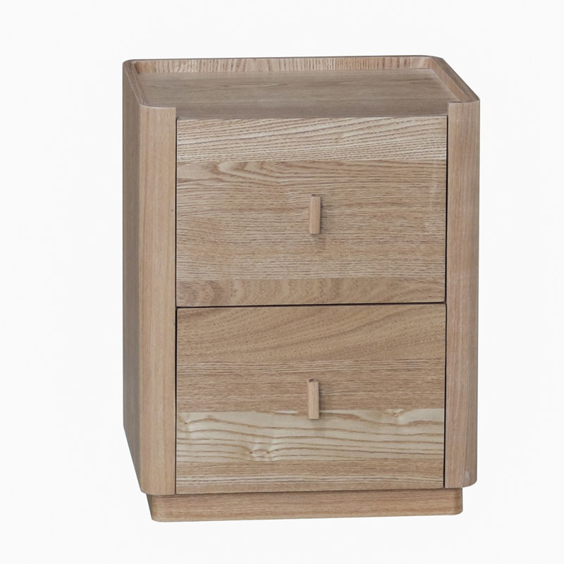 Mesita de Noche 2 Cajones Madera Fresno Natural Nereide Mesita de Noche 2 Cajones Madera Fresno Natural Nereide