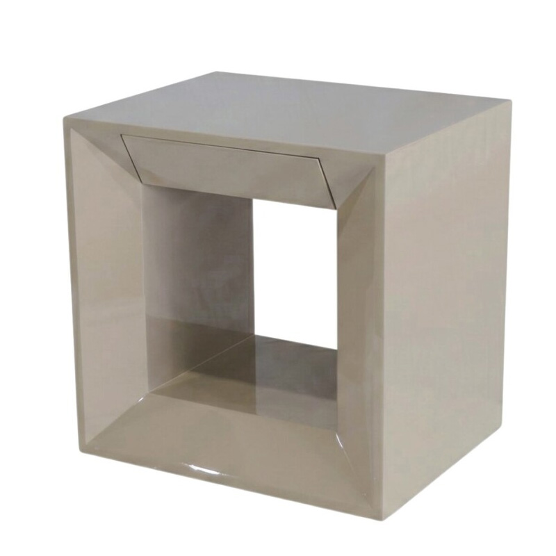 Mesita Noche 1 Cajon Estilo Moderno Color Arena - Serie Esenzia Mesita Noche 1 Cajon Estilo Moderno Color Arena - Serie Esenzia