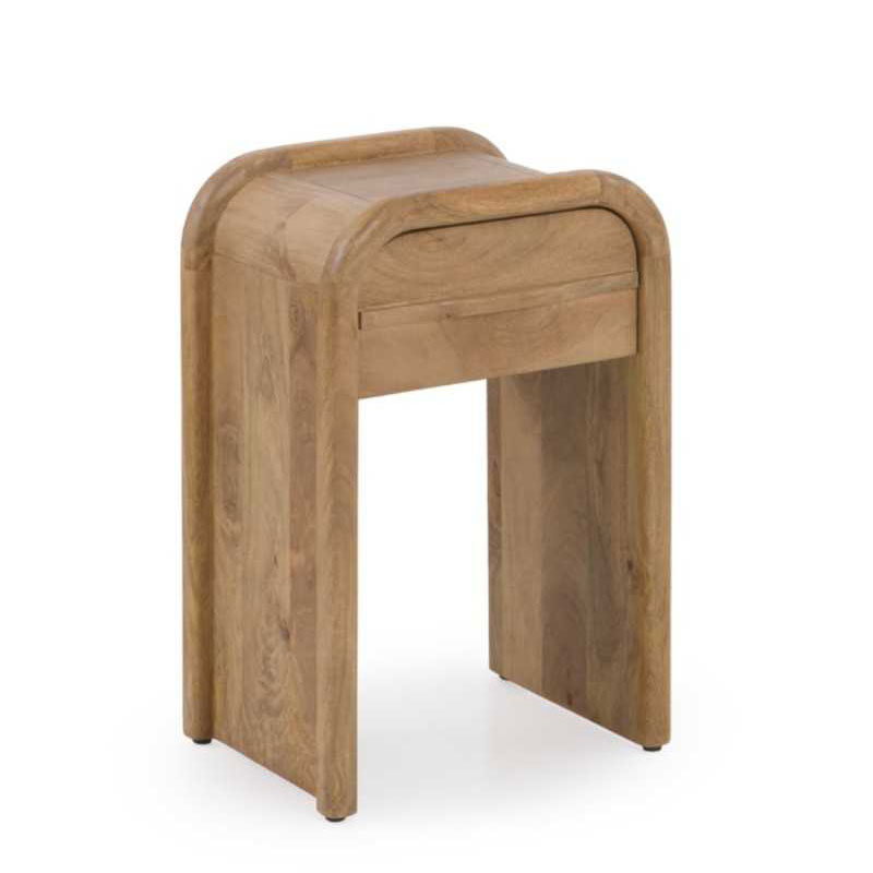 Mesita Noche 1 Cajon Madera Mango Natural - Serie Attle Mesita Noche 1 Cajon Madera Mango Natural - Serie Attle