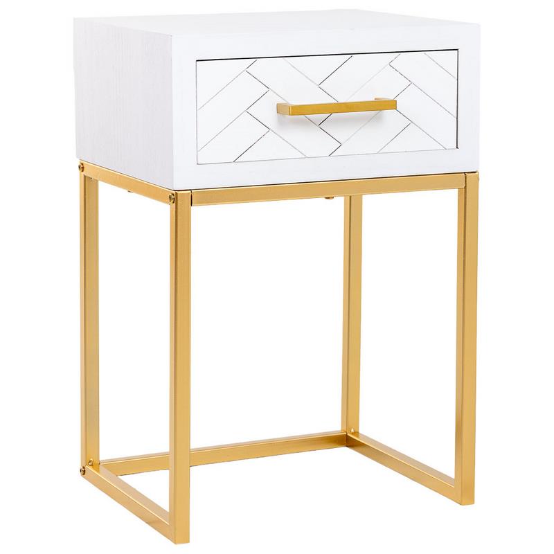 Mesita Noche Dormitorio en Blanco 1 Cajon - Serie Alech Mesita Noche Dormitorio en Blanco 1 Cajon - Serie Alech