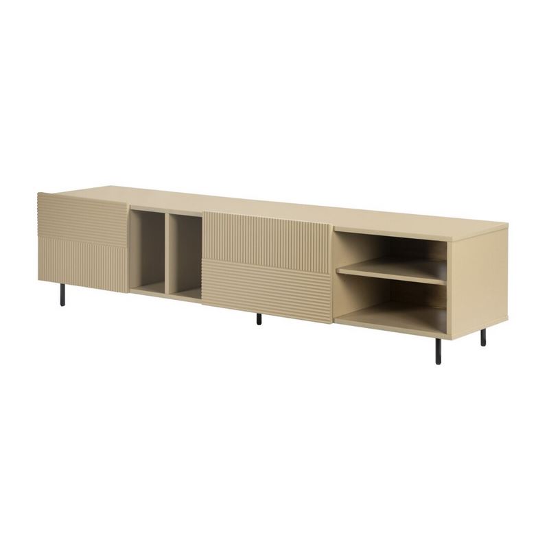 Mueble Bajo TV 2 Puertas y Estantes Color Beige Serie Bester Mueble Bajo TV 2 Puertas y Estantes Color Beige Serie Bester
