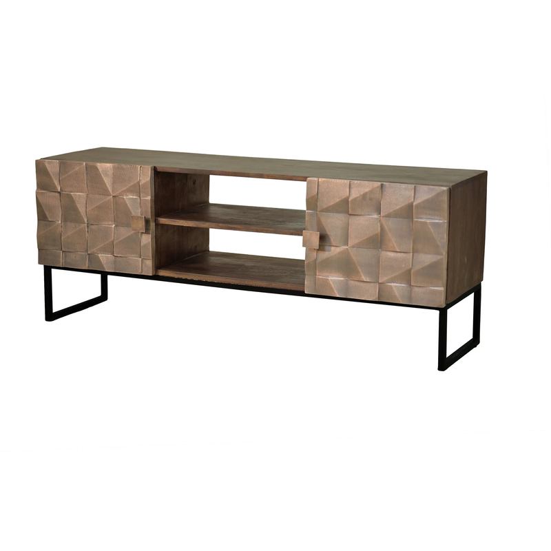 Mueble Bajo TV Industrial 2 Puertas 2 Estantes Cobrens Mueble Bajo TV Industrial 2 Puertas 2 Estantes Cobrens