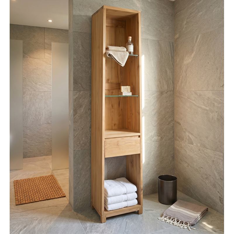 Mueble Baño Estantería Piramidal 1 Cajón 4 Estantes - Calcun Mueble Baño Estantería Piramidal 1 Cajón 4 Estantes - Calcun