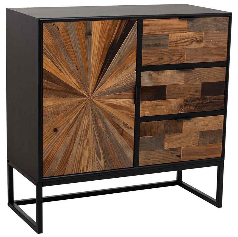 Mueble Recibidor Rústico Industrial 3 Cajones 1 Puerta Antoin Mueble Recibidor Rústico Industrial 3 Cajones 1 Puerta Antoin