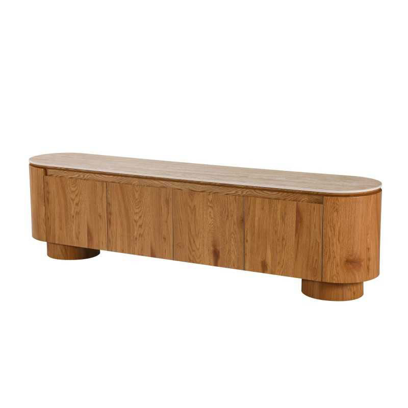 Mueble TV 4 Puertas Roble Actual - Serie Abial Mueble TV 4 Puertas Roble Actual - Serie Abial