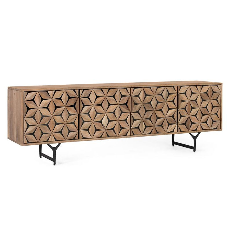 Mueble TV Actual 4 Puertas Decoradas Bicolor Destrans Mueble TV Actual 4 Puertas Decoradas Bicolor Destrans