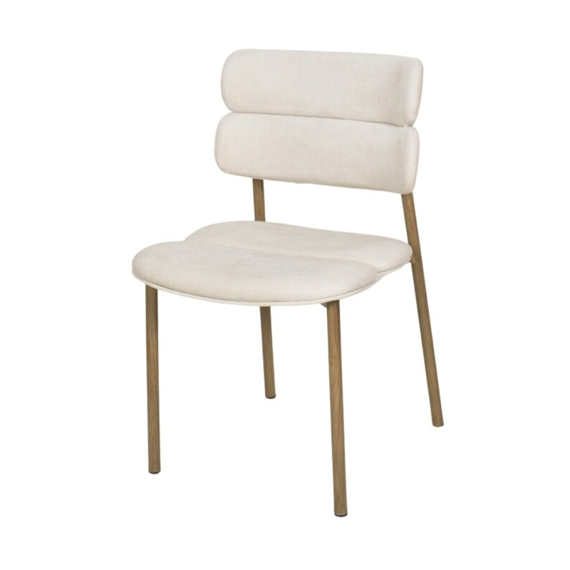Silla Actual Comedor Metal Asiento Respaldo Beige Serie Anaia Silla Actual Comedor Metal Asiento Respaldo Beige Serie Anaia