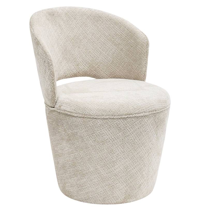 Silla Comedor Actual Tapizada Giratoria Crema Jaspeada Addey Silla Comedor Actual Tapizada Giratoria Crema Jaspeada Addey